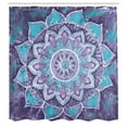 thumbnail image 2 of Ambesonne Mandala Shower Curtain, Grunge Modern Art Flowers, 69"Wx84"L, Aqua Quartz, 2 of 4