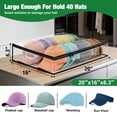 thumbnail image 2 of AGALI Clear Baseball Cap Organizer with Handle, Storage Box Holds Up to 40 Caps, Large Hat Keeper for Closet, Wardrobe & Travel | Multi-Use Organizer for Blankets, Scarves & Essentials, 2 of 6