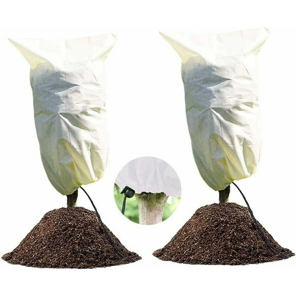 2 Pack Winter Plant Cover, 100 x 80cm, Reusable Plant Protection, Compatible with Outdoor Plants