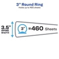 thumbnail image 3 of Avery Standard View Binder, 3" Round Rings, White Binder (05741), 3 of 9