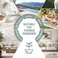 thumbnail image 6 of Summer Coastal Outdoor Rug for Patio/Deck/Porch, Non-Slip Large Area Rug 3 x 5 Ft, Nautical Beach Marine Life Beige Striped Indoor Outdoor Rugs Washable Area Rugs, Camping Rug Carpet Runner, 6 of 8