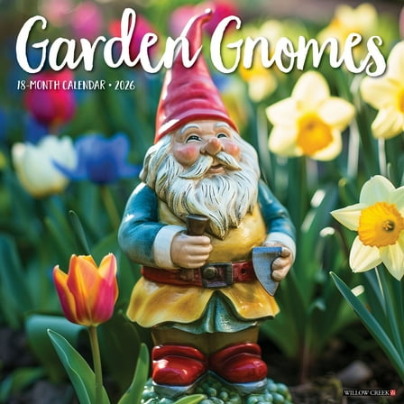 Garden Gnomes 2026 Wall Calendar