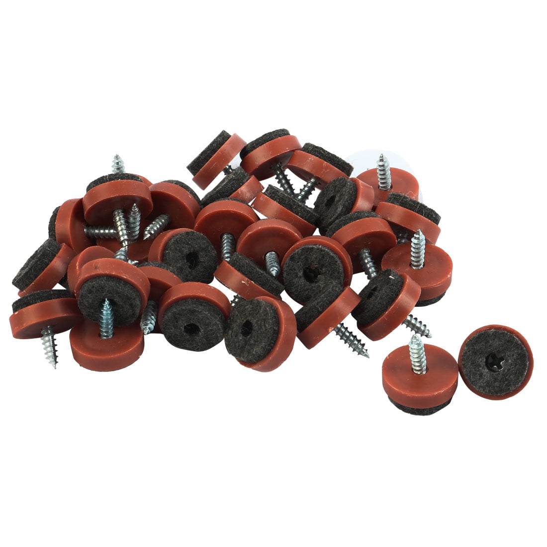 Screw Felt Slide Glider Furniture Pad DIY Leg Feet Protector 20mm 3/4" Dia 30pcs Walmart Canada