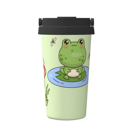 

Junzan Frog Amanita Mushroom for Stainless Steel Vacuum Insulated Tumbler - Reusable Insulated Cold Brew Iced Coffee Cup Thermos -Gifts for Women Men Him Her