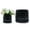 Black, variant on S-HOME Set of 2 Grey Ceramic Planters, 8" 6" Modern Flower Pots for Indoor/Outdoor