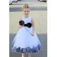 thumbnail image 3 of Ekidsbridal White Floral Lace Heart Cutout with Petals Flower Girl Dress Formal Photoshoot Father Daughter Dance Ballroom Gown 185T 10, 3 of 4