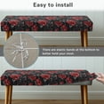 thumbnail image 5 of Whosucclay Rose Spider Web Print Stretch Bench Dust Cover Stain Resistant Benches Covers for Dining Room Removable Slipcover Waterproof Bench Seat Protector for Living Room, Bedroom, 5 of 7