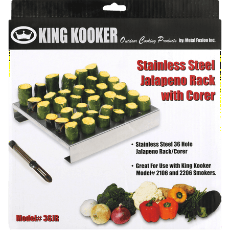 Stainless Steel 36 Hole Jalapeno Rack with Corer