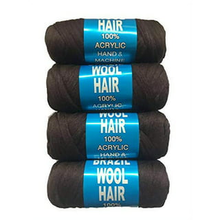 COOKOO 8 Roll Brazilian Wool Yarn Hair for Senegalese Twisting Jumbo Braid  Box Braids Faux Locs Knitting Hair Braids Twist Wraps Synthetic Hair