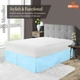 thumbnail image 2 of SGI Bedding 16 Inch Pleated Bed Skirt | Microfiber Bed Skirt | Fade Resistant, Wrinkle Free, Anti-static, Decorative, Extra Storage Space, Clutter-Free | Queen, Light Blue, 2 of 8