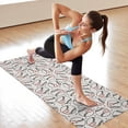thumbnail image 6 of Beige Baseballs with Hearts Pattern Hot Yoga Mat Towel Non Slip for Hot Yoga - Quick-Drying Yoga Mat Cover with 4 Corner Pockets with Travel Bag - Hot Yoga Towel Non Slip 74"x26", 6 of 6