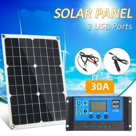 

BCLONG Monocrystalline 20W solar panel with controller for RV caravan family camping