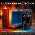 thumbnail image 2 of 0.5 Cubic Foot Fireproof Safe with Alarm and LED Light, Wall Mountable Bestseling, 2 of 6