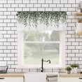 thumbnail image 4 of nqOlkjepod Botanical Leaves Farmhouse Short Window Curtain Valances, Farmhouse Simple Eucalyptus&nbsp;Branches Rod Pocket Kitchen Valances for Living Room Bedroom Bathroom Cafe, 1 Panel - 42" x 18", 4 of 8