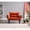 Orange, variant on Beige Metal Frame | Compact for Small Spaces, Easy to Move