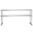 thumbnail image 3 of GRIDMANN NSF Stainless Steel Commercial Kitchen Prep & Work Table Plus A 2 Tier Shelf - 72 in. x 12 in., 3 of 7