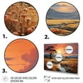 thumbnail image 3 of Designart "African Aura Riverforest Peach Sunset I" Landscapes Floater Framed Wall Decor, 3 of 7