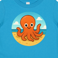 thumbnail image 4 of Inktastic Cute Smiling Octopus on Beach Boys or Girls Baby T-Shirt, 4 of 5