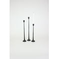 Kalalou Trio Long Stick Cast Iron Taper Candle Holders Set, Black