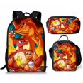 thumbnail image 2 of Mochila escolar con estampado de Pokémon de Pikachu de Anime, mochila o cartera para niños, bolso para bolígrafos o conjunto de tres piezas, 2 of 4