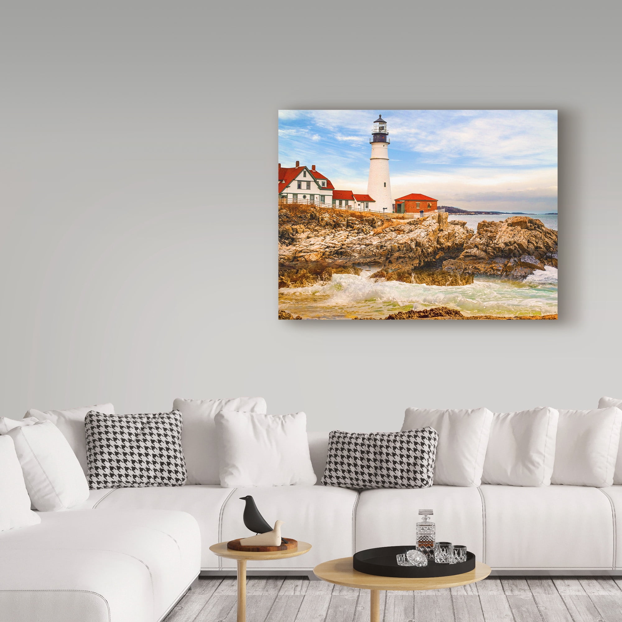Trademark Fine Art 'Rocky Lighthouse' Canvas Art by Ata Alishahi