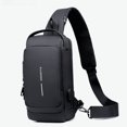 thumbnail image 4 of Bolso de coche para hombre, bolso de pecho antirrobo con contraseña, bolso de hombro para hombre, bolso cruzado multifuncional informal, 4 of 5