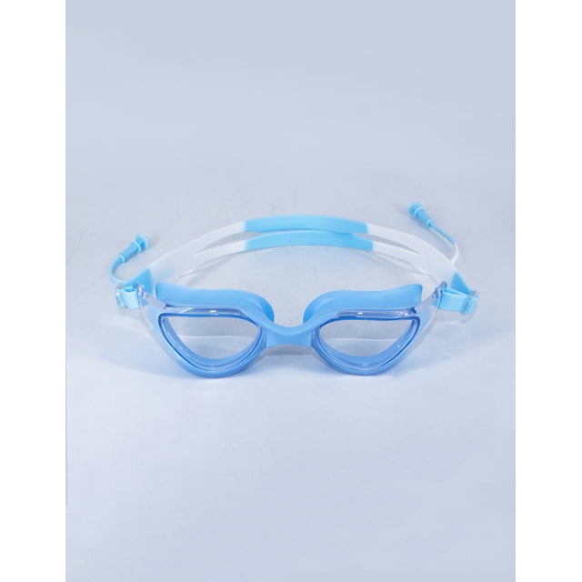 Goggles De Natación Ajustable Con Tapones Auditivo Integrado Azul Claro