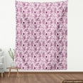 thumbnail image 4 of Ambesonne Purple Fabric by the Yard Upholstery, Romantic Birds Flowers, 1 Yard, Mauve Plum Pink, 4 of 5