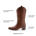 thumbnail image 2 of Botas DREAM PAIRS DWUMMB2504 para mujer en marrón con bordado, 2 of 8