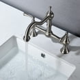 thumbnail image 3 of Clearance! Double Handle Widespread Kitchen Faucet with Traditional Handles, 3 of 8