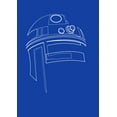 thumbnail image 2 of Men's Star Wars R2-D2 Outline  Graphic Tee Royal Blue Large, 2 of 4