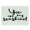 thumbnail image 1 of Saying Cutting Board, Sunshine Inscription over Big Retro Dotted Background Wisdom Life Message Print, Decorative Tempered Glass Cutting and Serving Board, Large Size, White Yellow, by Ambesonne, 1 of 1