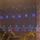 thumbnail image 2 of Cortinas de luces LED navideñas, guirnaldas de luces LED navideñas, cortinas de luces navideñas, guirnaldas de luces navideñas, luces de estrellas, cortinas de luces con estrellas, decoración navideña, 2 of 4