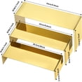 thumbnail image 2 of HEYLEAYAR 3Pack Shoe Display Stand Set, 3 Size Purse Display Stand, Perfume Display Stand Stainless Steel Display Risers Countertop Risers for Showcase Home Boutique Retail Store, Titanium Gold, 2 of 6