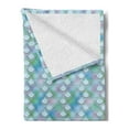 thumbnail image 2 of Fish Scale Soft Flannel Fleece Throw Blanket, Japanese Squama Pattern with Smooth Color Change Marine Fantasy Mermaid Tail, Cozy Plush for Indoor and Outdoor Use, 50" x 60", Multicolor, by Ambesonne, 2 of 5