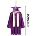 thumbnail image 3 of Beautynvta 2025 Graduation Gown Hanging Ornament, 3.15'' 2025 Graduation Christmas Hanging Ornament, Graduation Gifts for College, High School, Purple, 3 of 4