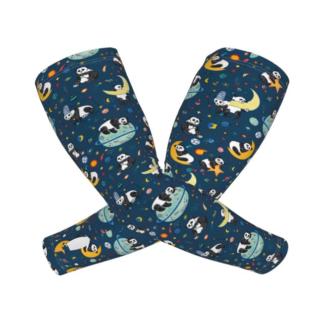Balery Space Sleeping Panda Mangas Refrescantes para Brazos para Hombre y Mujer – Transpirables y Absorbentes de Humedad para Mujeres, Hombres y Niños