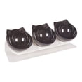 thumbnail image 3 of Cuenco inclinado para gatos, plato de comida para gatos, antideslizante, desmontable, bebedero y comedero, menos vómitos para perros, gatitos, Negro, 3 of 8