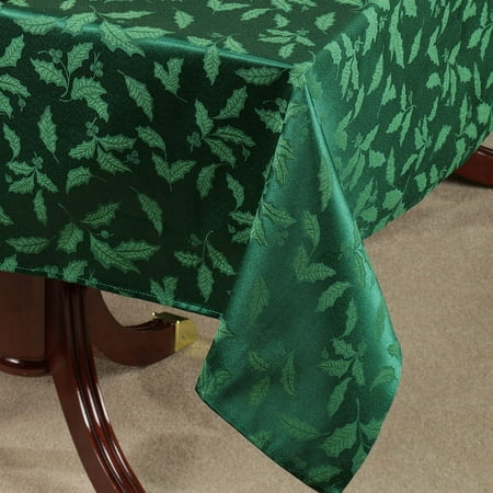 lenox holly damask christmas tablecloth walmart com walmart christmas table runners