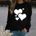 thumbnail image 2 of Valentines Day Sweatshirts Women's Casual Crewneck Pullover Tops Cute Heart Long Sleeve Shirts Top, 2 of 5