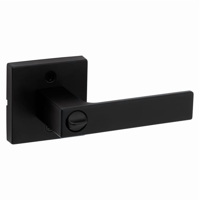 Palanca de puerta Kwikset con entrada negra mate de 4,45 cm