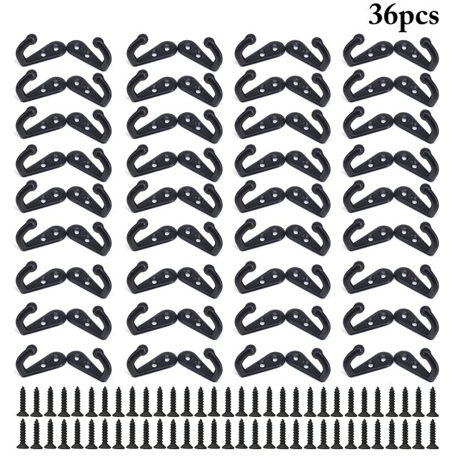 36PCS Coat Hooks Single Prong Wall Mounted Hooks Robe Hooks with Screws