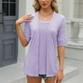 thumbnail image 2 of Womens Tops Plus Size Women's Fashion Casual Solid Color Short Sleeve V-Neck Blouses Shirts, 2 of 9