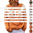 thumbnail image 3 of GILIGEGE Halloween Cardigans Sweater for Women Pumpkin Long Sleeve Sweater,Cute Halloween Pumpkin Print Cardigans Sweater,Crew Neck Loose Casual Open Front Cardigan Coat Cozy Holiday Sweaters Beige L, 3 of 5