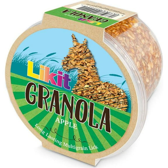 Likit GRANAPX8US Granola - Long Lasting Multigrain Lick - Apple - 1.21 lbs - Case of 8