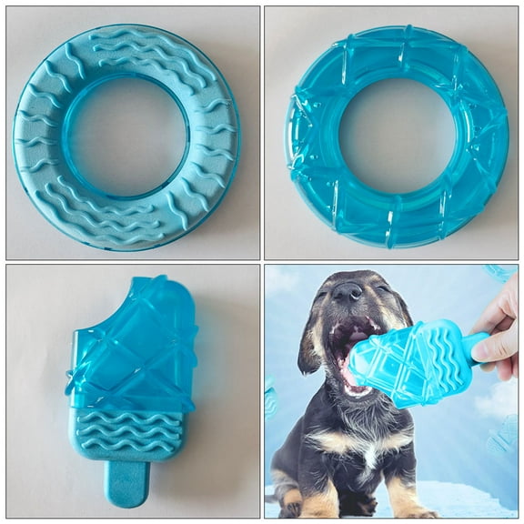 NICEXMAS Puppy Teething Chews TPR Ring Shape 2Set
