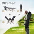 thumbnail image 3 of Portable Folding Camping Cot for Adults, Heavy-Duty Steel Frame & 600D Oxford Fabric Sleeping Bed with Carry Bag & Side Pocket, 74.75" x 26.75", Grey, for Outdoor & Guest Use, 3 of 7