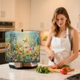 thumbnail image 4 of ZIATUBLES Butterfly Wildflower Print Kitchen Juicer Dust Cover Stain Resistant Appliance Protective Case Kitchen Countertop Organized Decor Accessories, Large Size, 17 "W x 11 "D x 15 "H, 4 of 7