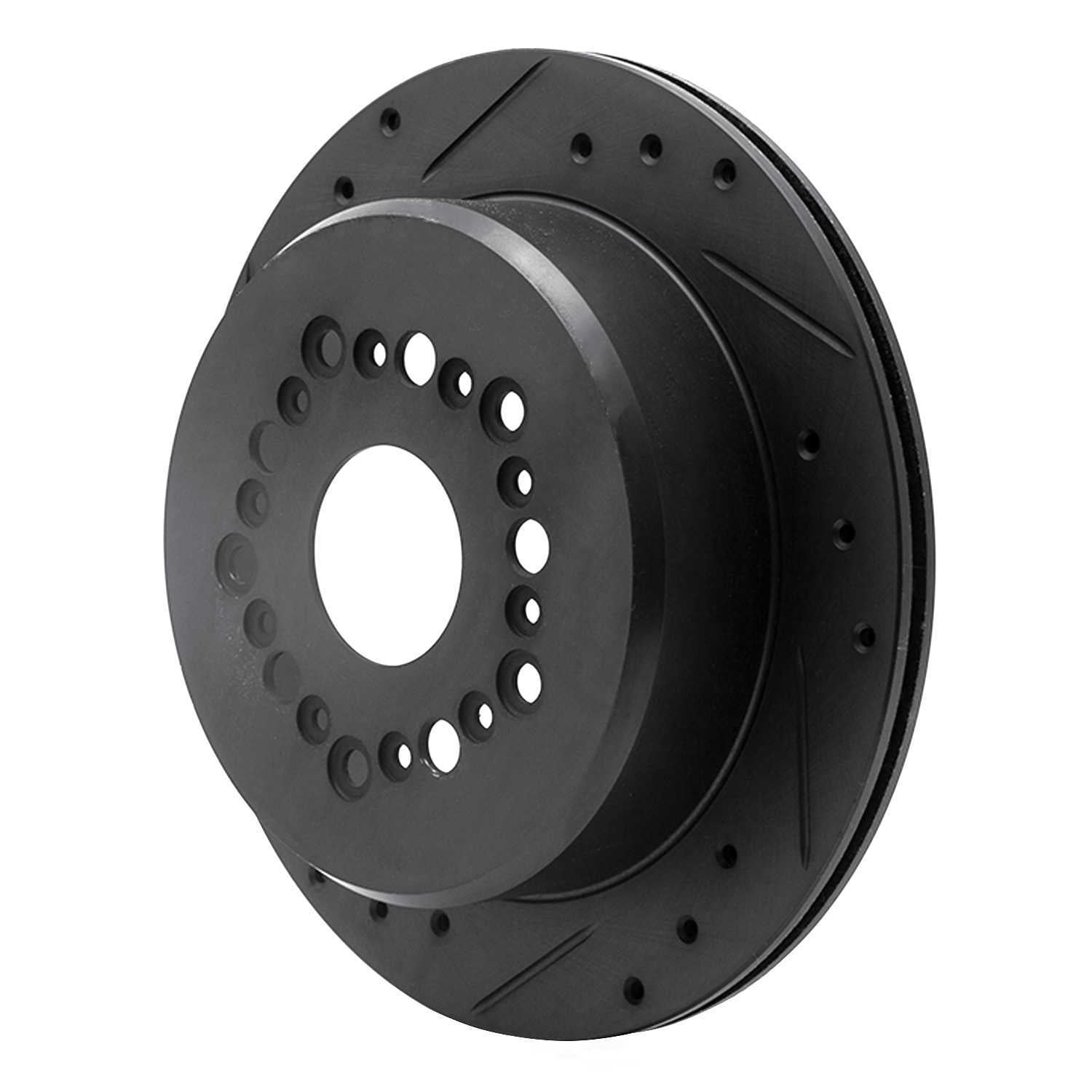 Dynamic Friction Company 633-75004L DFC Brake Rotor - Drilled And Slotted - Black