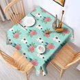 thumbnail image 2 of Bull Terrier Dog and Flower Florals Square Tablecloth,Waterproof Square Table Cover,Wipeable Spillproof Washable Table Cover for Home Kitchen Party Decor 52"x52"(132x132cm), 2 of 6